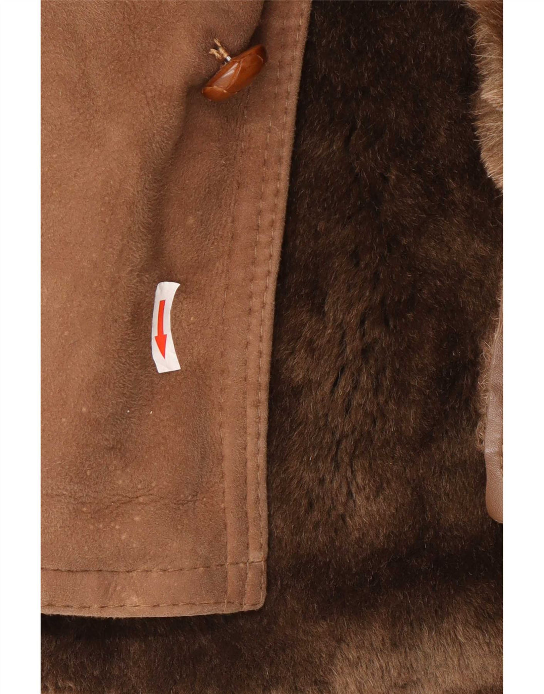 Carieri&Carieri Herren Shearling Mantel IT 46 Small Brown
