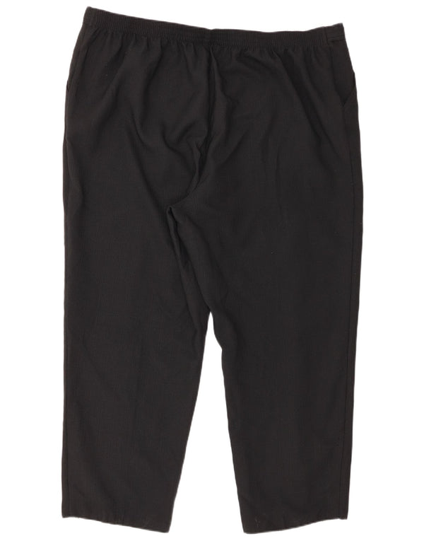 Calças cortadas cônicas femininas Marks & Spencer UK 22 2XL W44 L27 pretas
