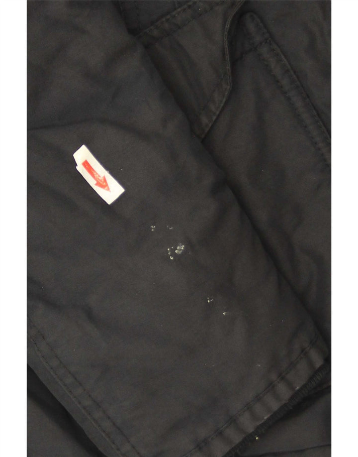 Woolrich Womens Hooded Windbreaker Jacket UK 10 Small Black