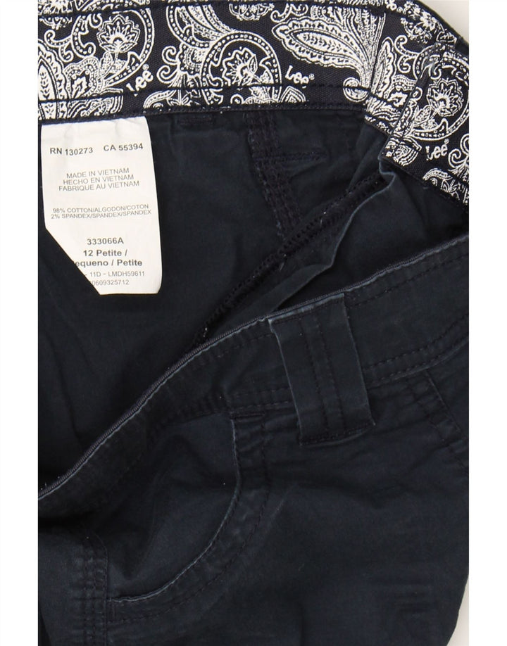 LEE Womens Cargo Shorts US 12 Large W32 Navy Blue Cotton Classic Vintage Lee and Second-Hand Lee from Messina Hembry 