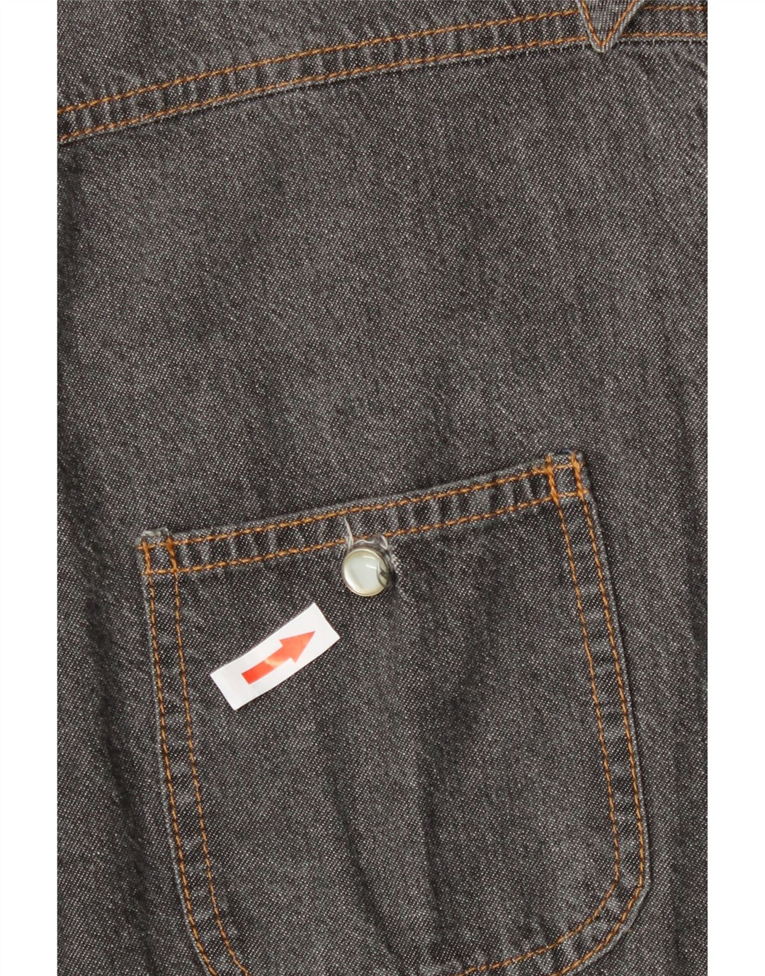 C'EST COMMECA Womens Denim Shirt UK 16 Large Grey