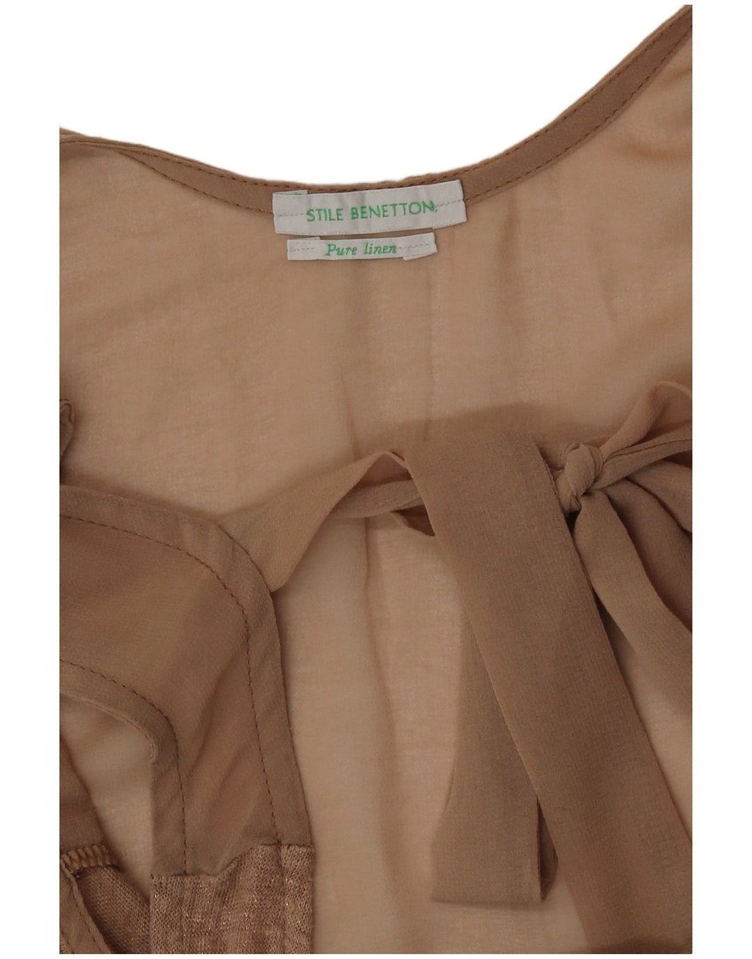 Canotta da donna Benetton UK 12 Lino beige medio