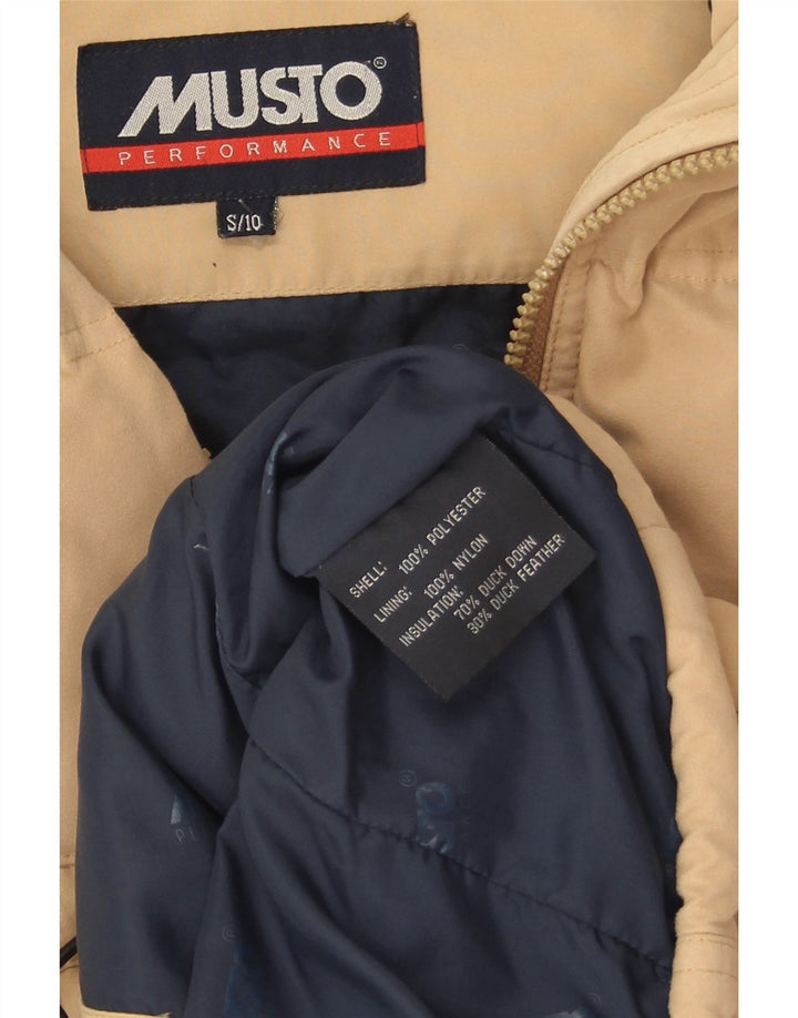 Musto Damen Übergroße wattierte Weste UK 10 Small Beige Polyester