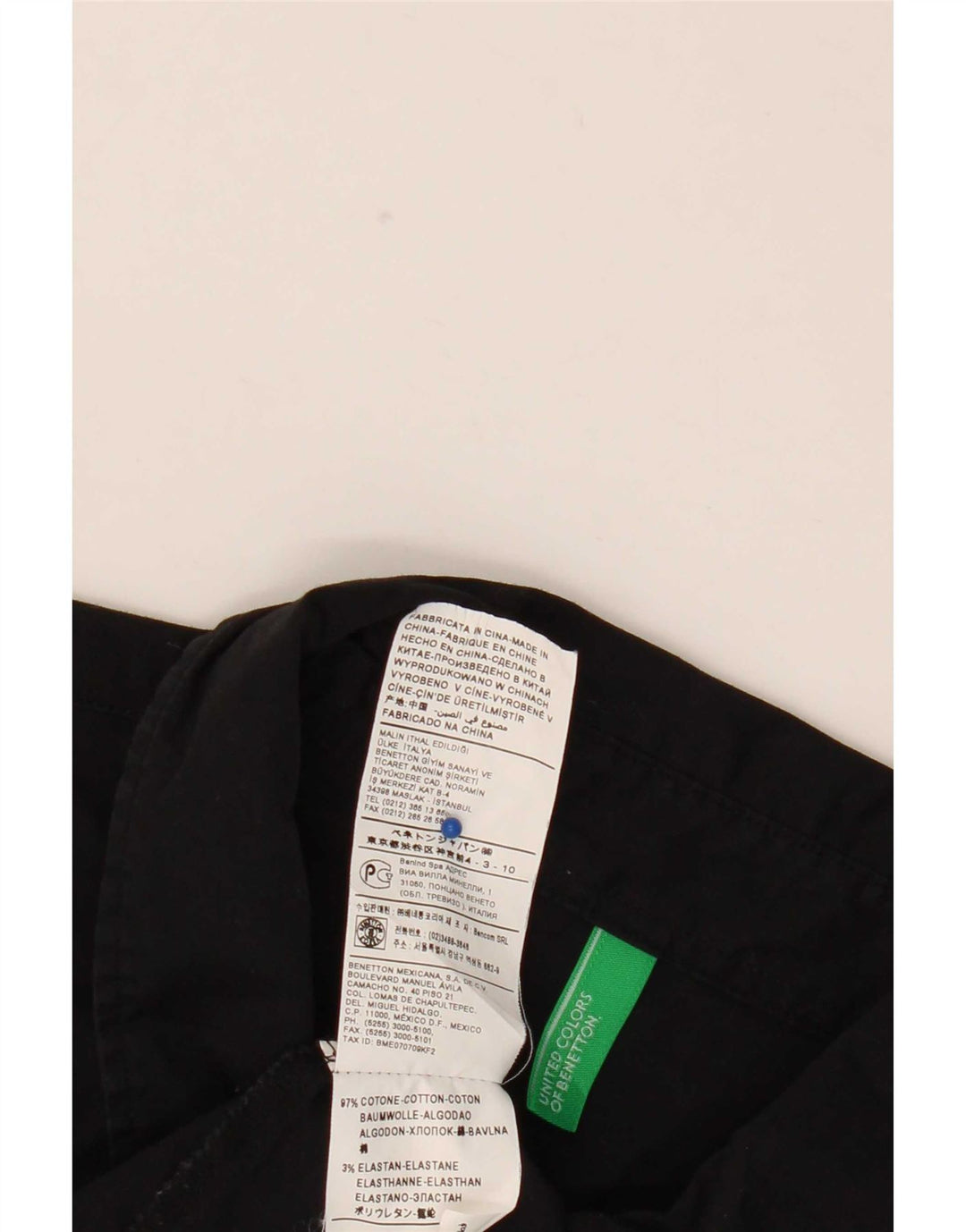Pulover pentru femei Benetton UK 18 XL, bumbac negru