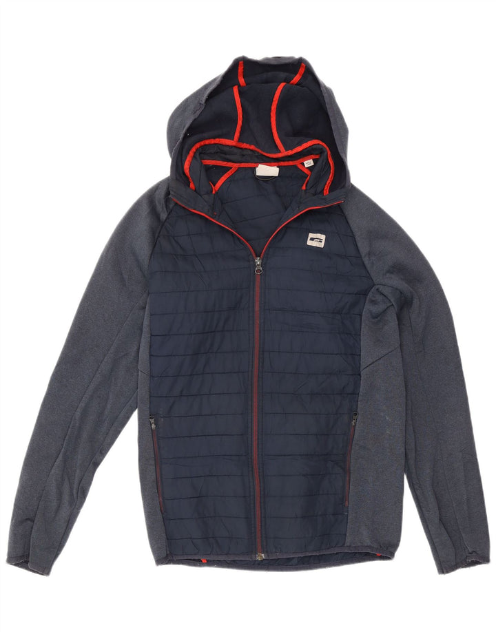 Giacca da ginnastica da uomo imbottita con cappuccio Jack & Jones piccola blu navy
