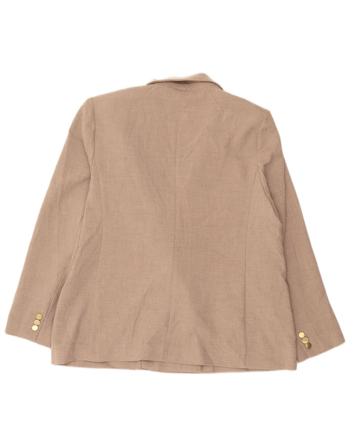 Marks & Spencer Womens Double Breasted Blazer Jacket UK 18 XL Beige