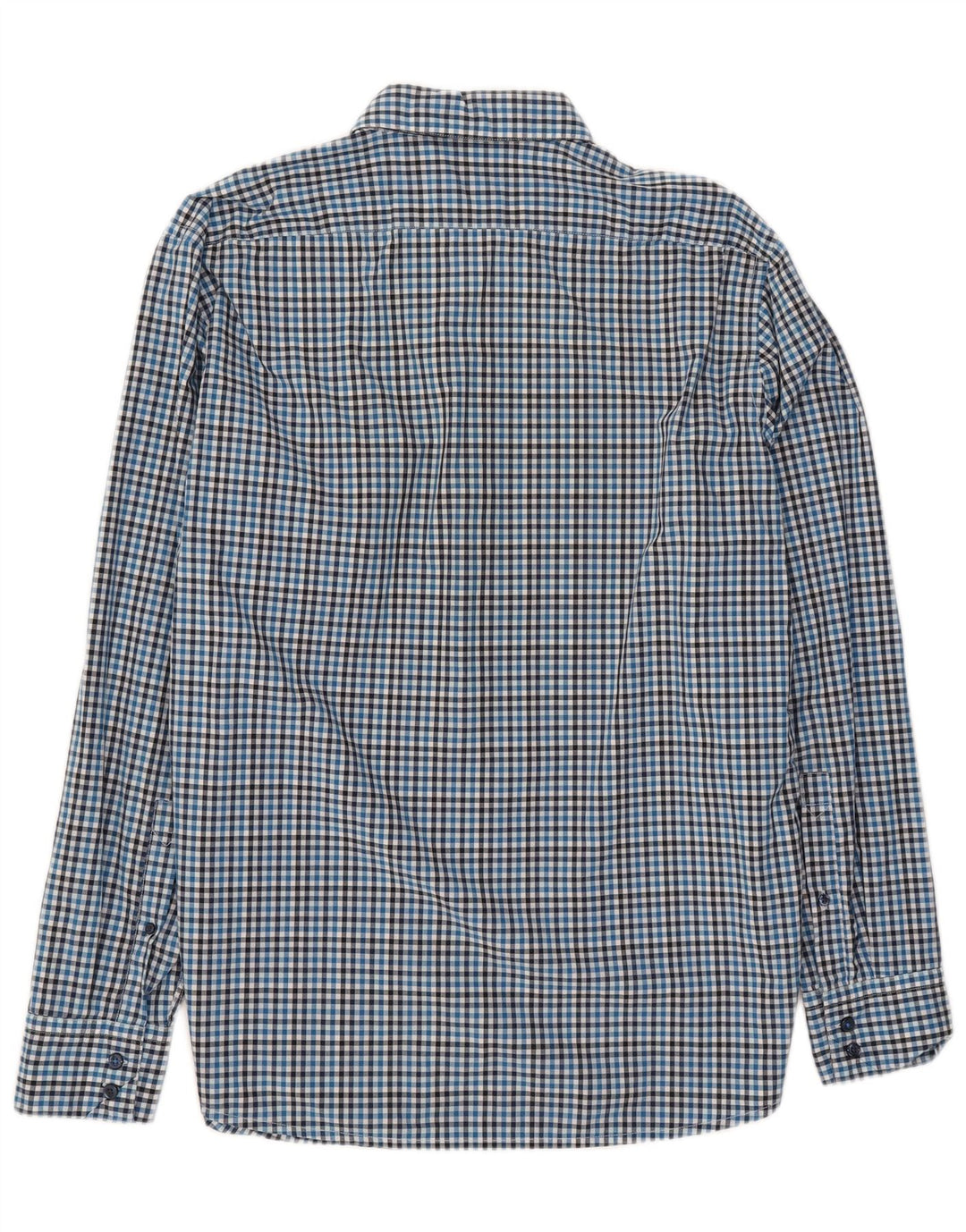 Hugo Boss Mens Regular Fit Shirt XL Blue Gingham Cotton