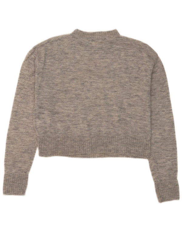 Pulover pentru femeie cu gât țestoasă supradimensionat Zara UK 10 Lână gri mică