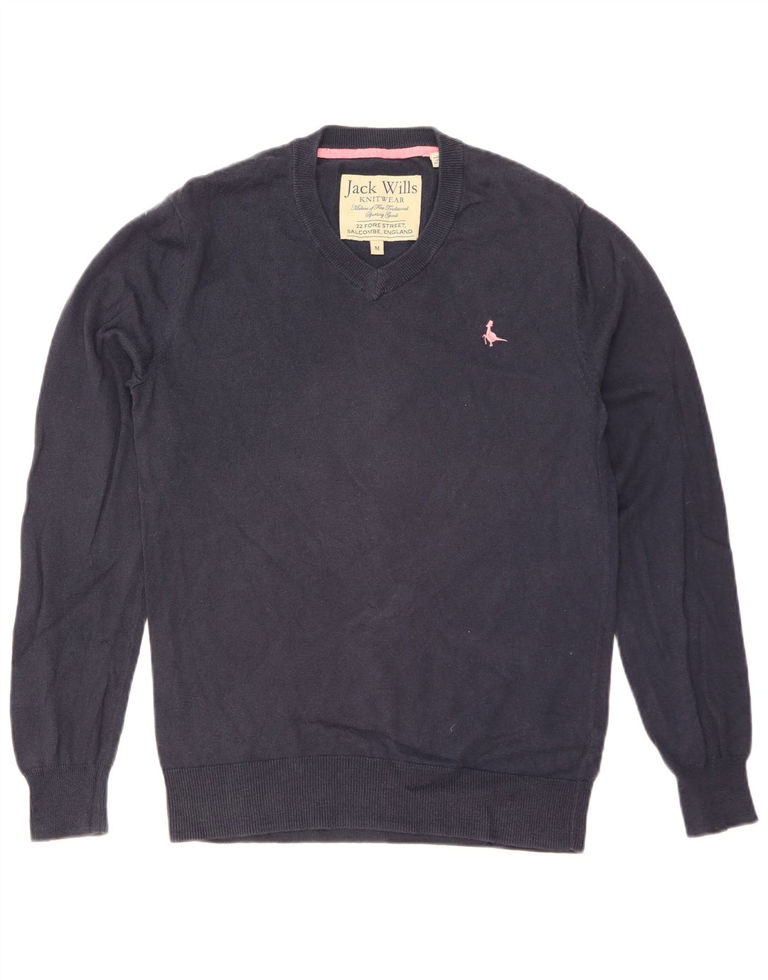 JACK WILLS Herre V-hals sweater Medium Marineblå Bomuld