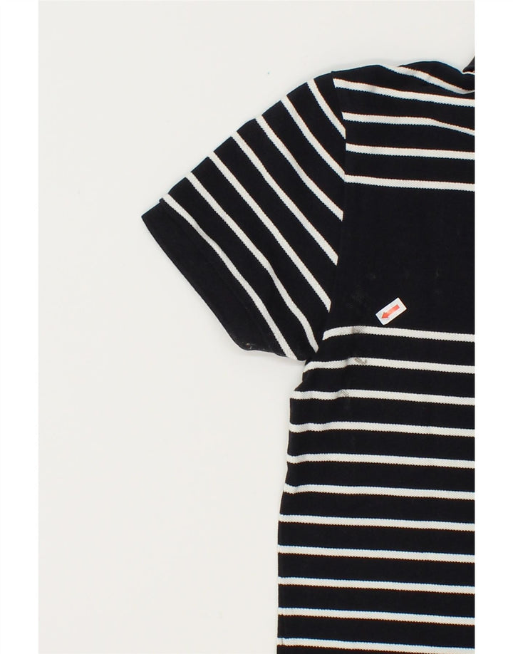 MARINA YACHTING Mens Polo Shirt Medium Black Striped Cotton Vintage Marina Yachting and Second-Hand Marina Yachting from Messina Hembry 