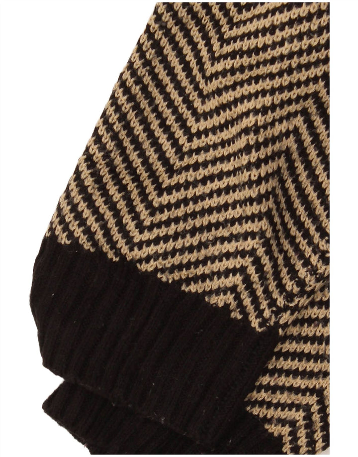 Autograph Womens Longline Open Cardigan Sweater UK 14 Medium Black Chevron