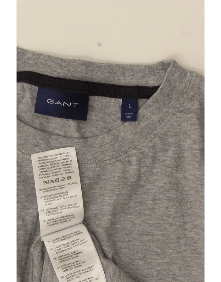 Gant T-Shirt Graphique Homme Gris Large Coton