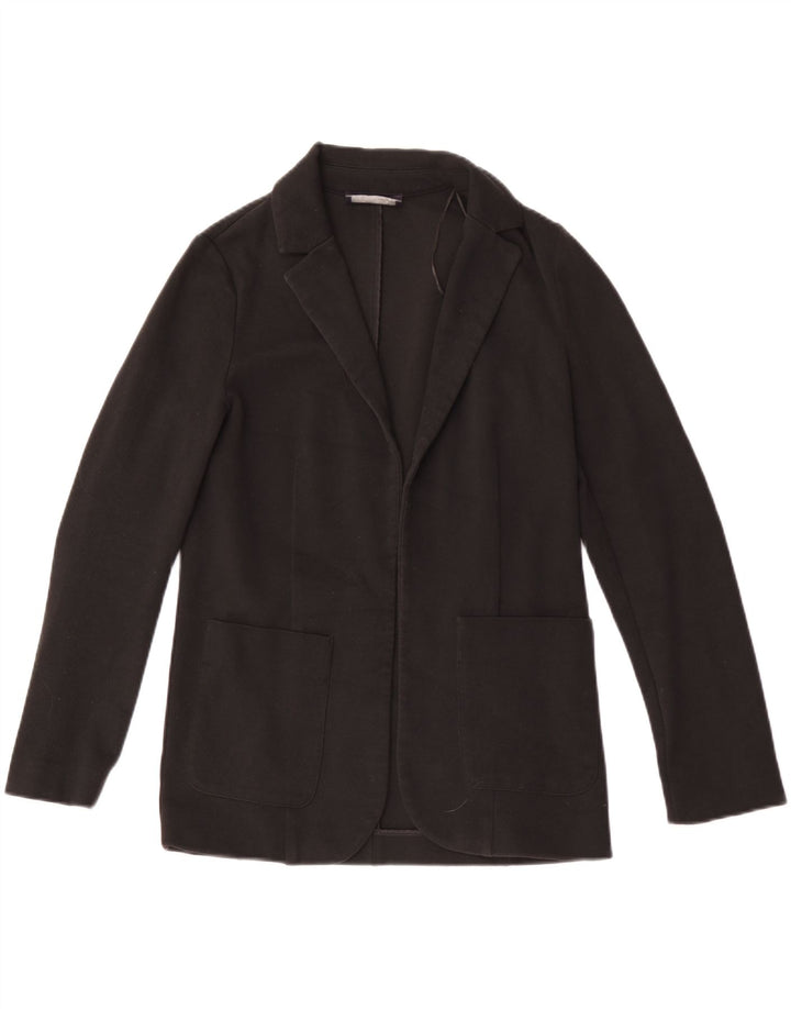 Marks & Spencer Womens Open Blazer Jacket UK 6 XS Black Polyester