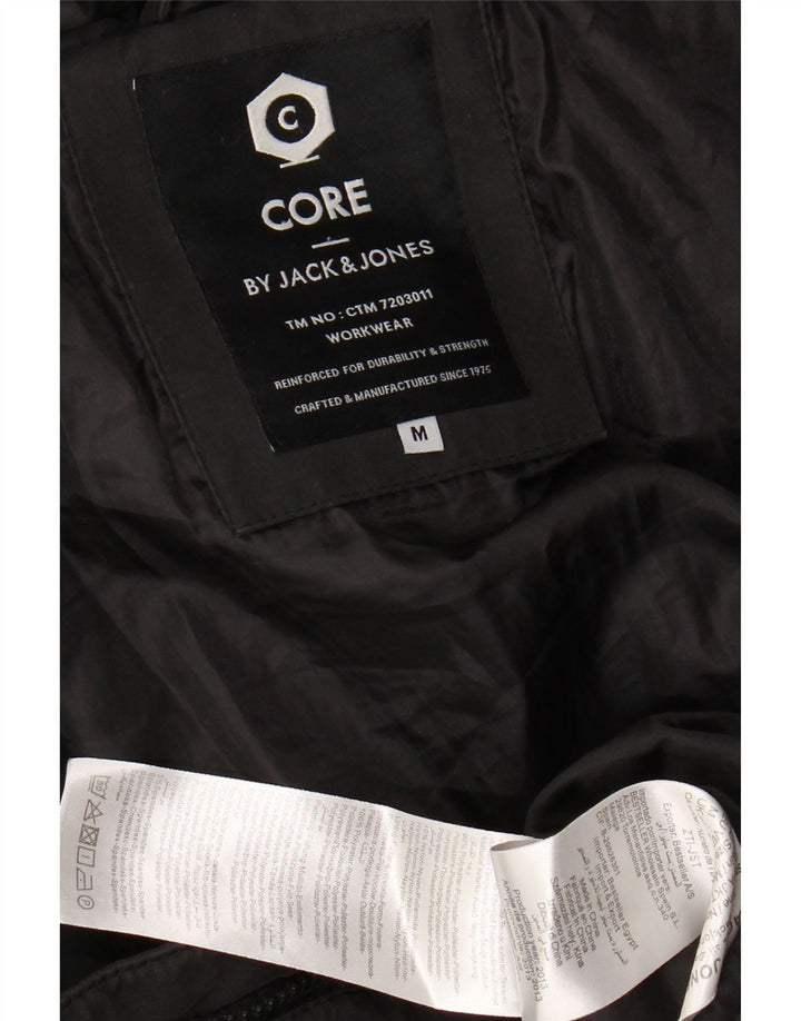 JACK & JONES Ανδρικό μπουφάν με κουκούλα UK 38 μεσαίο μαύρο πολυεστέρα