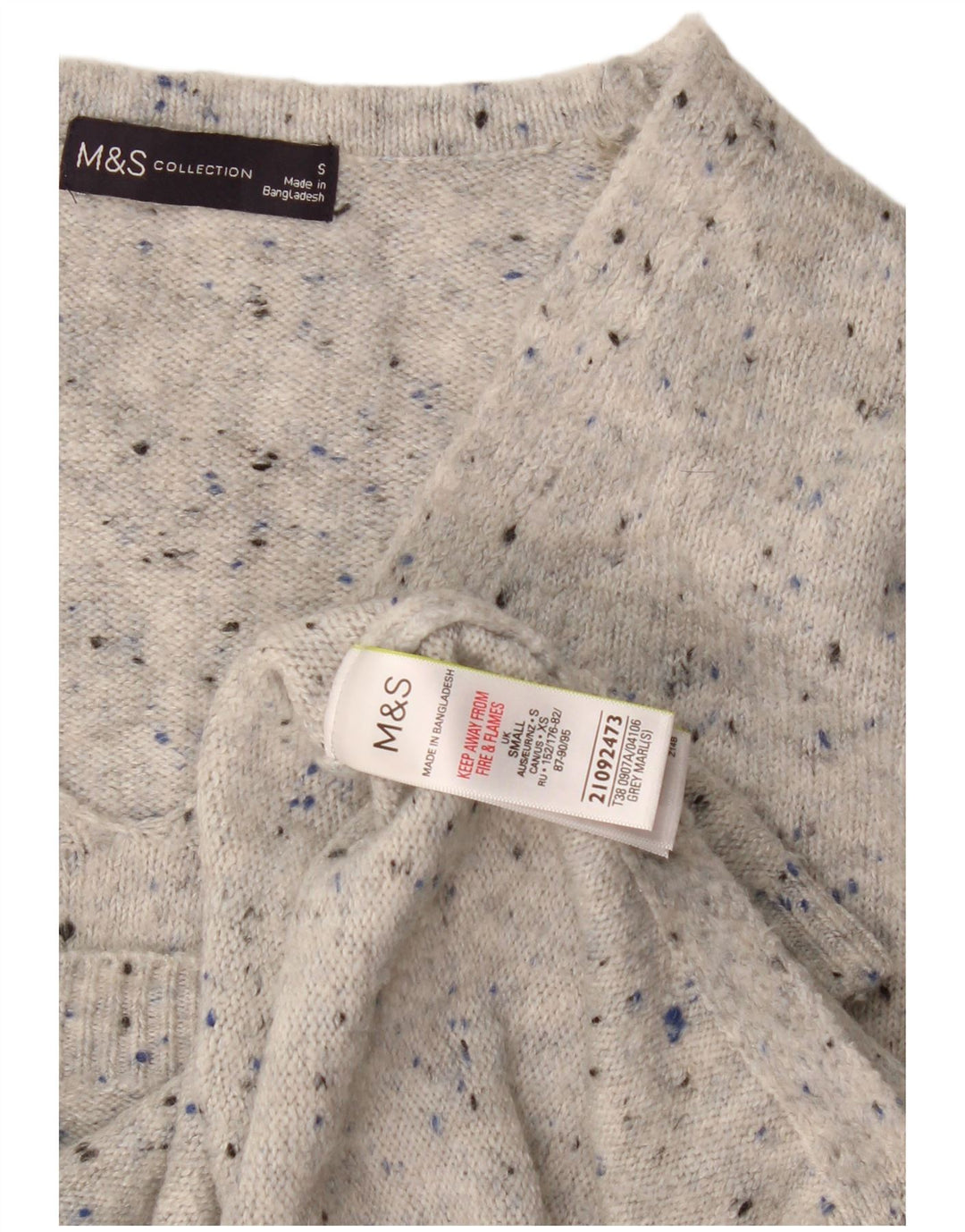 Womens Oversized V-Neck Jumper Sweater UK 10 Small