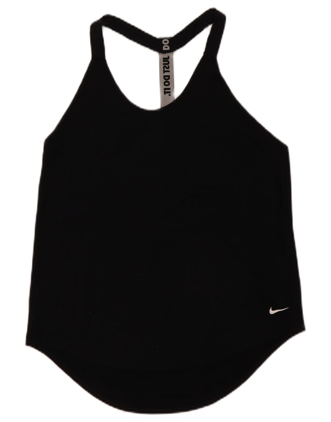 Canotta grafica Nike Dri Fit da donna UK 12 medio nero poliestere