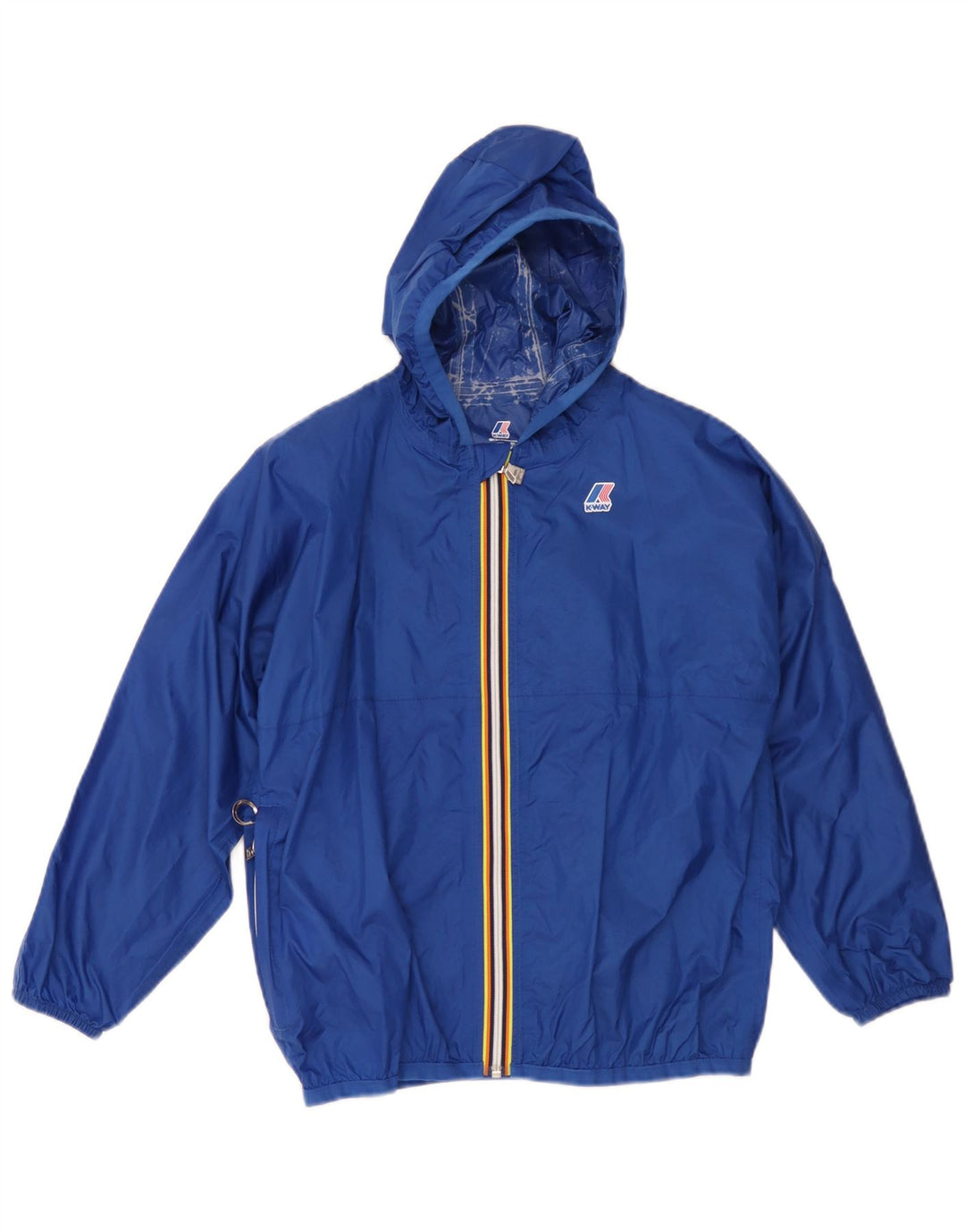 Giacca antipioggia con cappuccio K-Way Bambino 9-10 anni Blu in poliammide