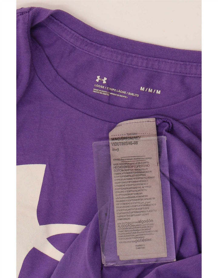 Under Armour Herre grafisk T-shirt Top Medium Lilla Bomuld