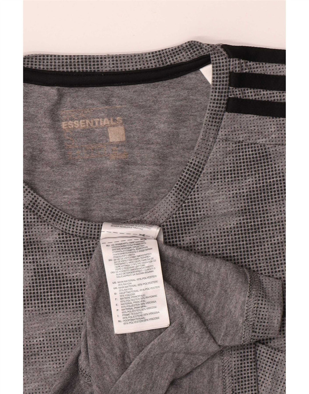 Adidas Mens Climalite T-Shirt Top Small Grey Camouflage Polyester