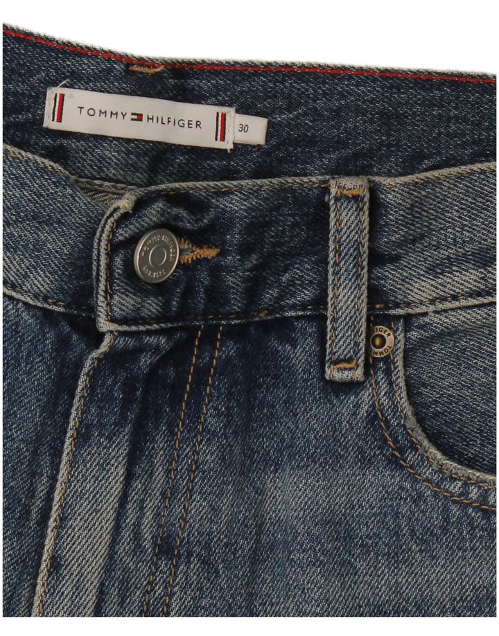 TOMMY HILFIGER Womens High Waist Denim Shorts W30 Medium  Blue
