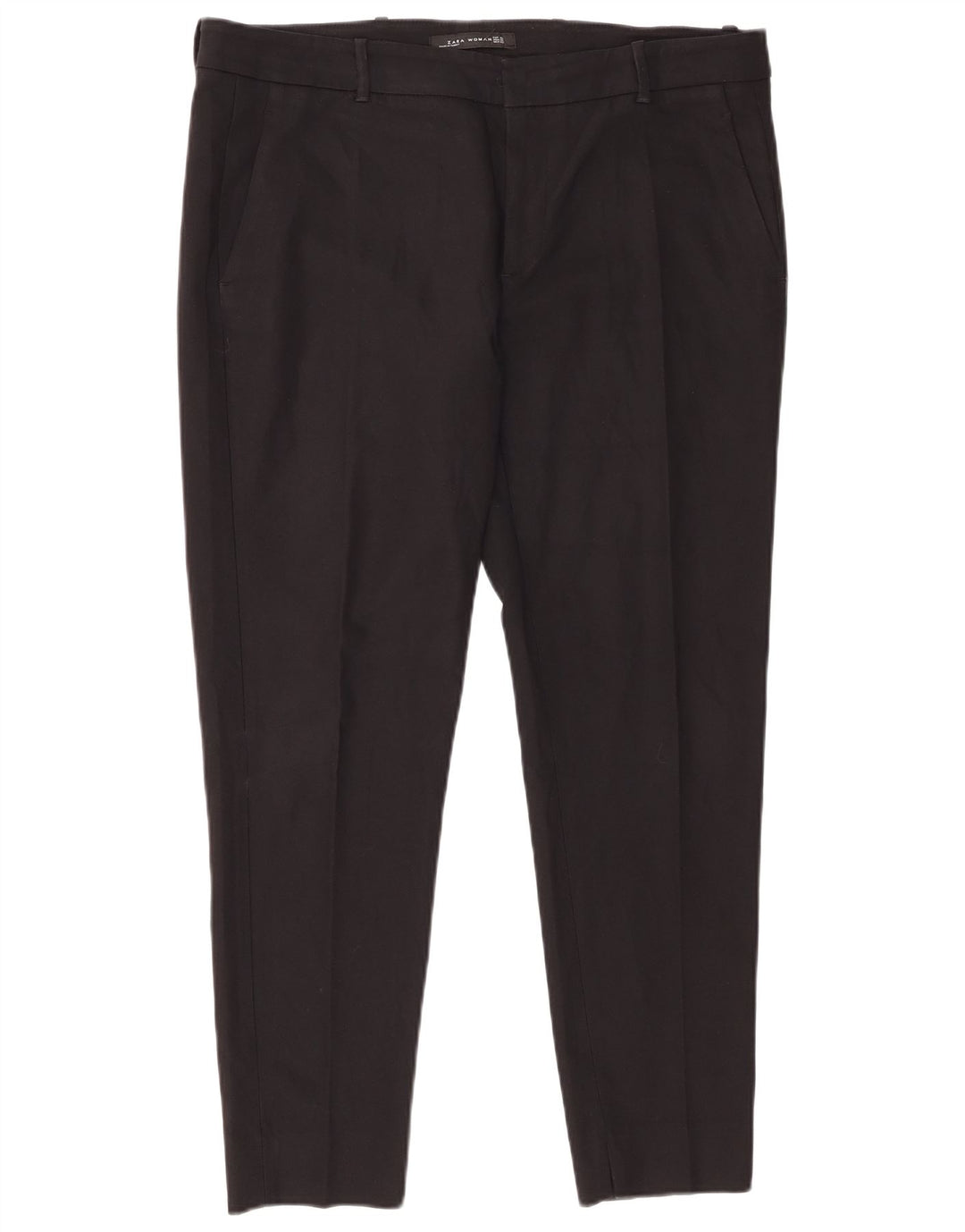 Zara Dame Slim Chino Bukser XL W32 L28 Sort Polyester