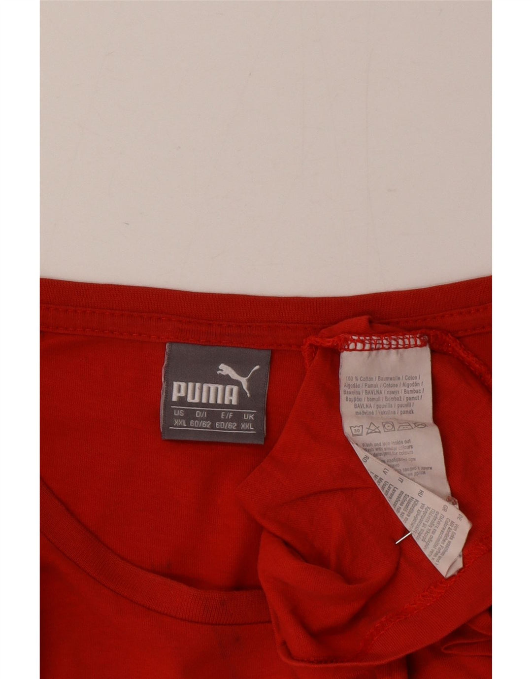 Puma Mens Graphic T-Shirt Top XL Red Cotton