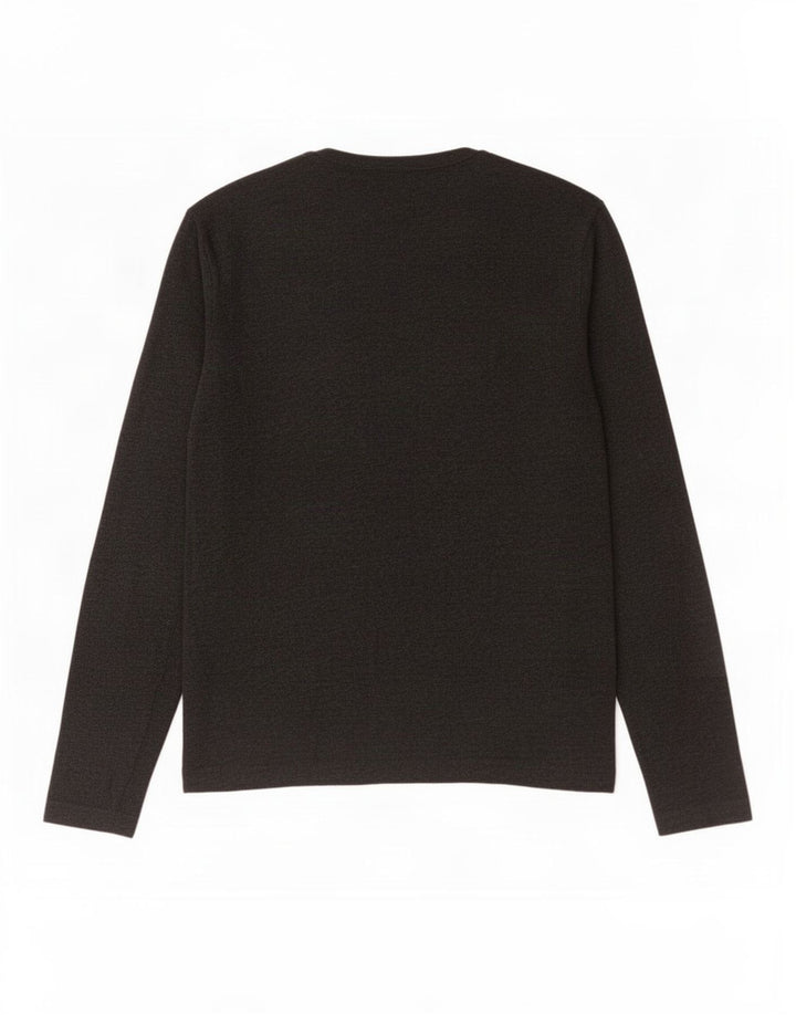 French Connection Top da uomo a maniche lunghe in cotone grigio grande