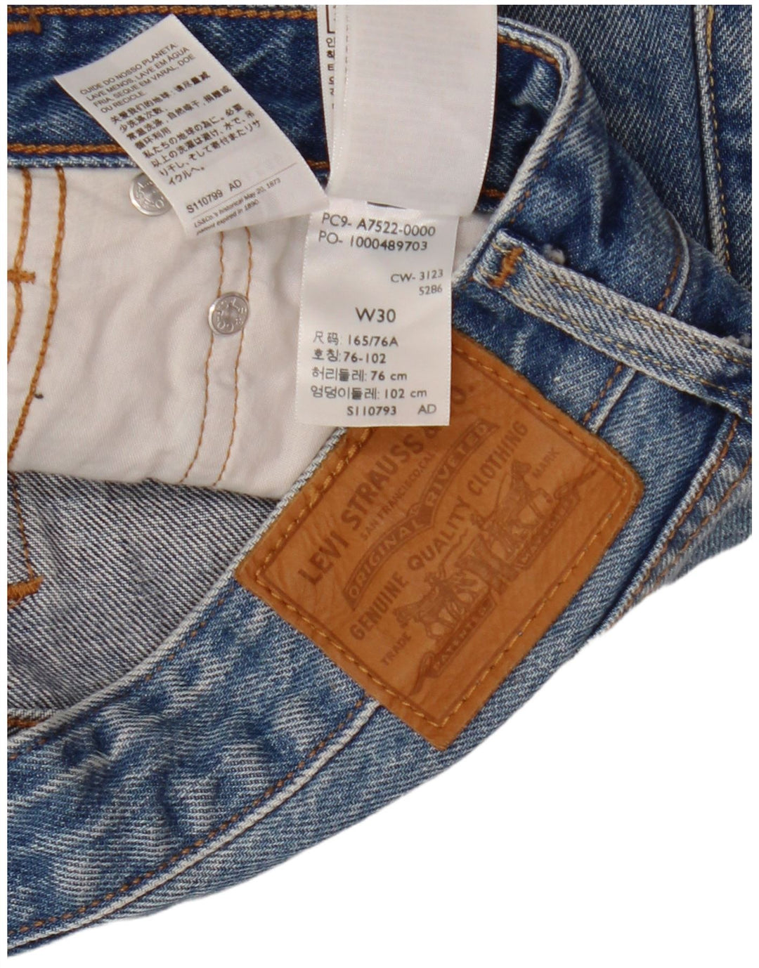 Levi's Womens Mini Denim Skirt W30 Medium Blue Cotton