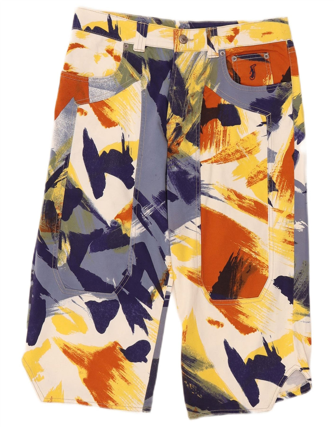 Jeckerson Damen-Bermudashorts W33, mittelmehrfarbige Batik-Baumwolle