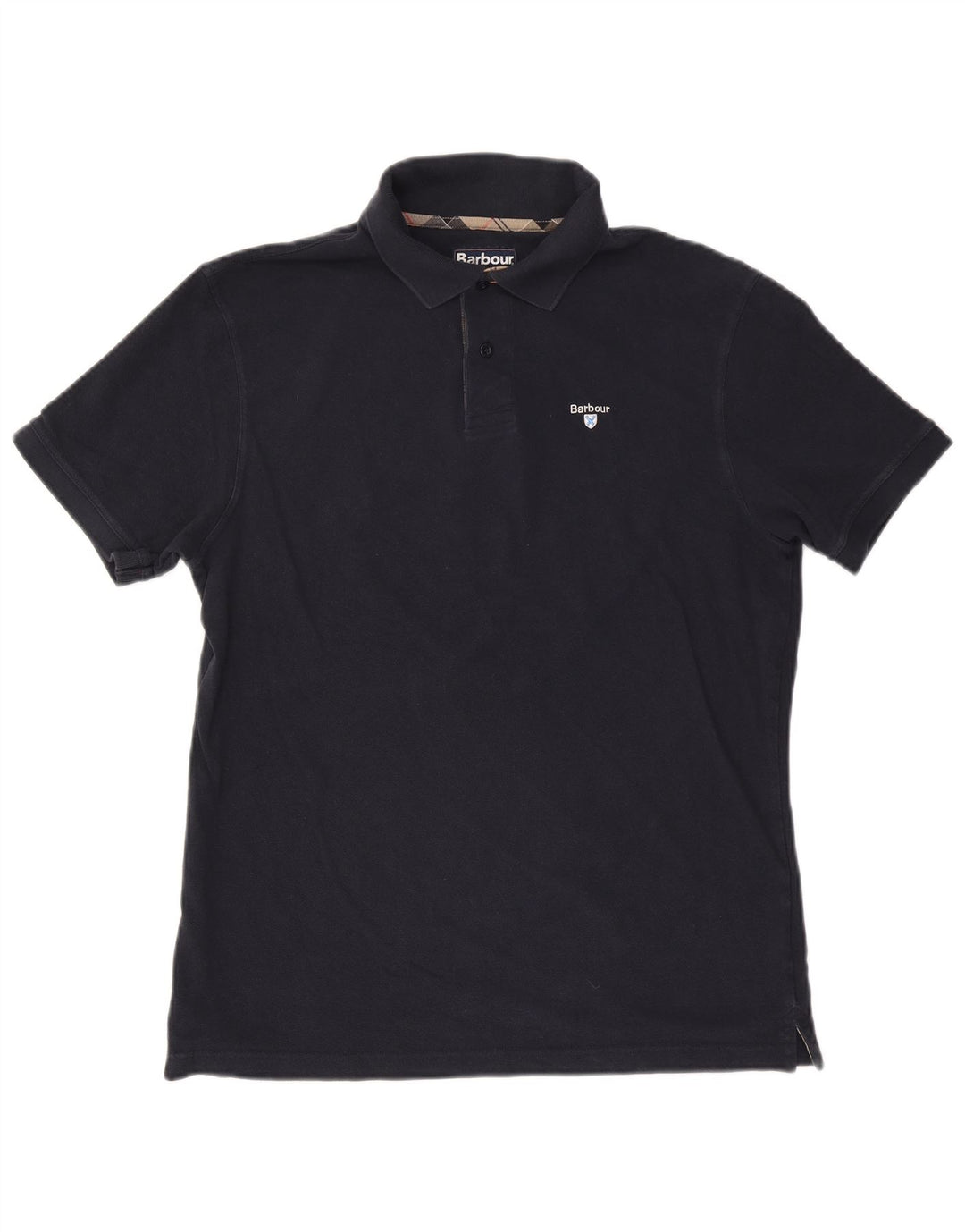 Barbour Mens Polo Shirt XL Navy Blue Cotton