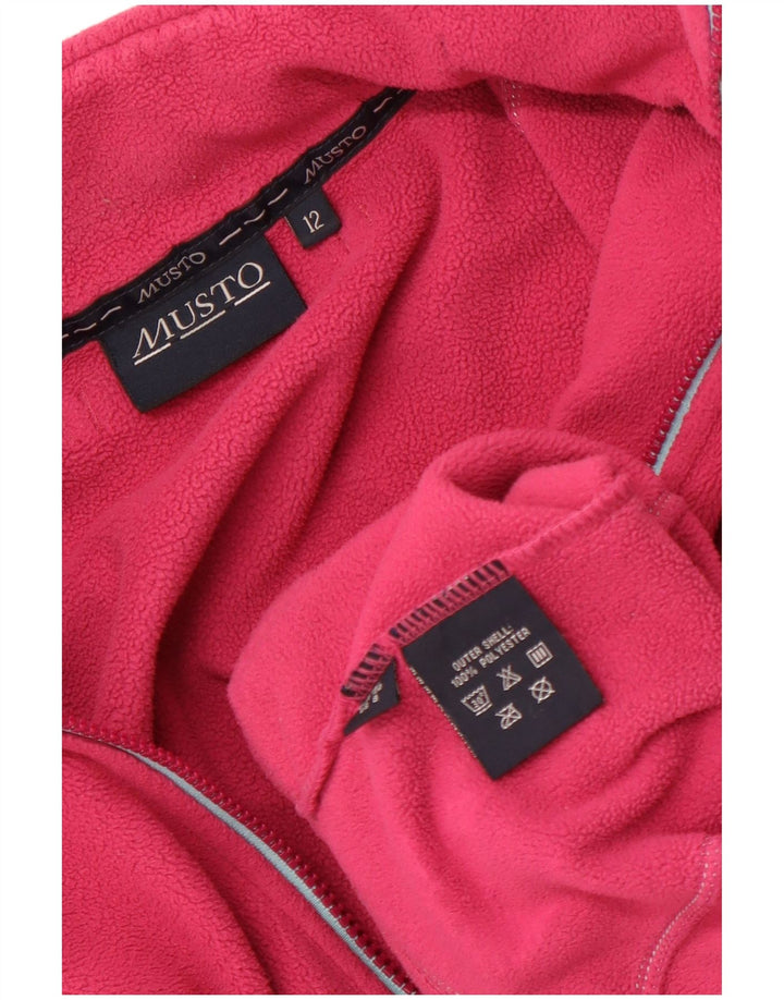 Musto Womens Fleece Jacket UK 12 Medium Pink Polyester