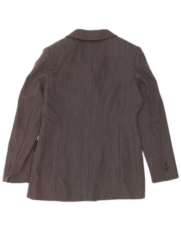 Caractere Damen Zweireihiger Blazer Jacke UK 12 Mittelgrau