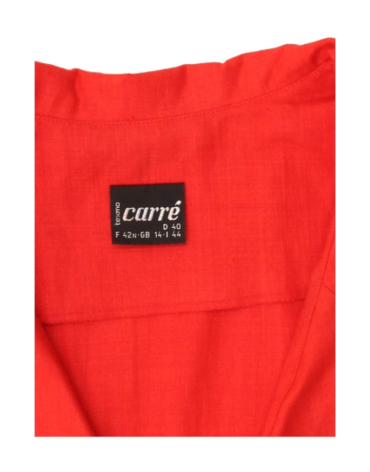 CARRE Womens Sheath Dress UK 14 Medium Red Linen Vintage Carre and Second-Hand Carre from Messina Hembry 