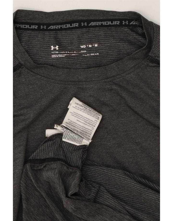 Under Armour Herre Heat Gear T-Shirt Top Medium Grå Polyester