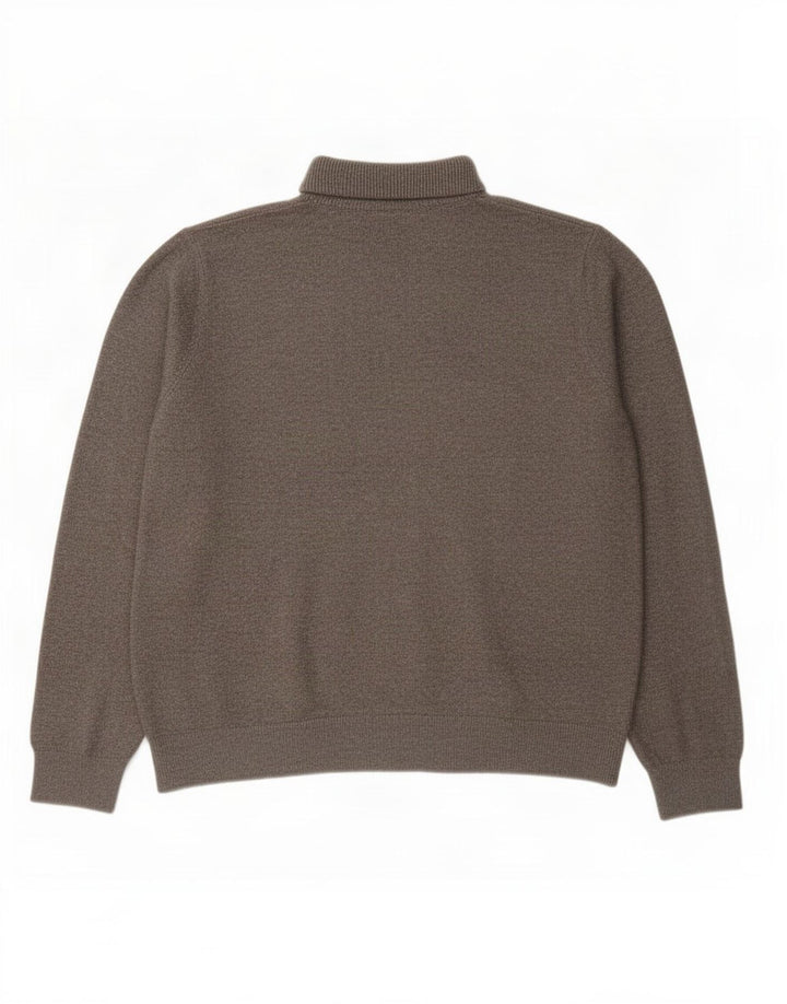 Maglione maglione a collo alto da donna Marks & Spencer UK 14 Poliestere grigio medio