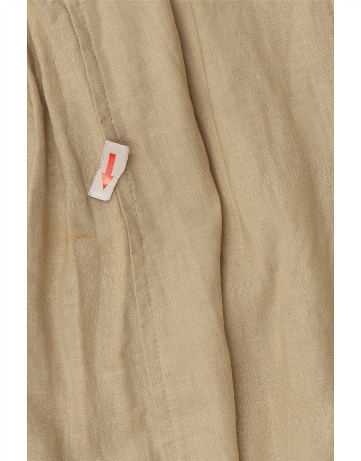 Vintage Womens Trench Coat IT 46 Large Beige Lyocell