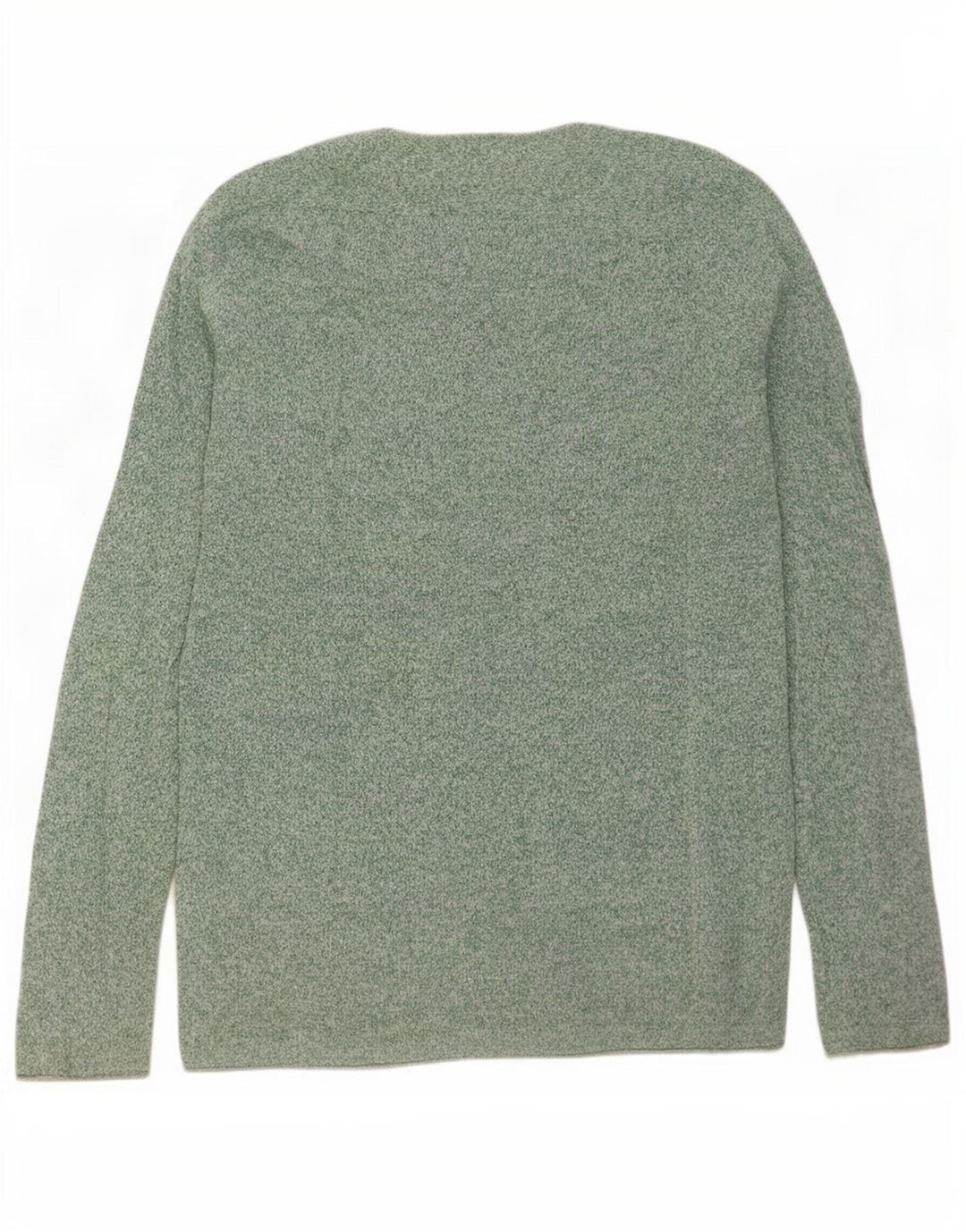 Zara Mens Boat Neck Jumper Sweater Large Green Flecked