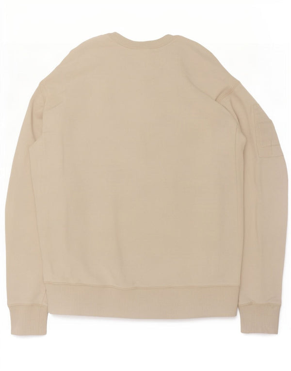 Calvin Klein Jeans Herre Sweatshirt Jumper Small Beige Bomuld