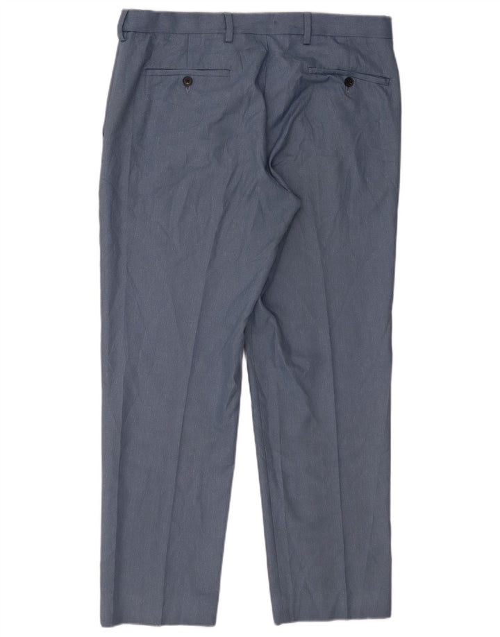 Pantaloni chino pentru bărbați Marks & Spencer, cu ajustare normală, L34 L29, poliester albastru