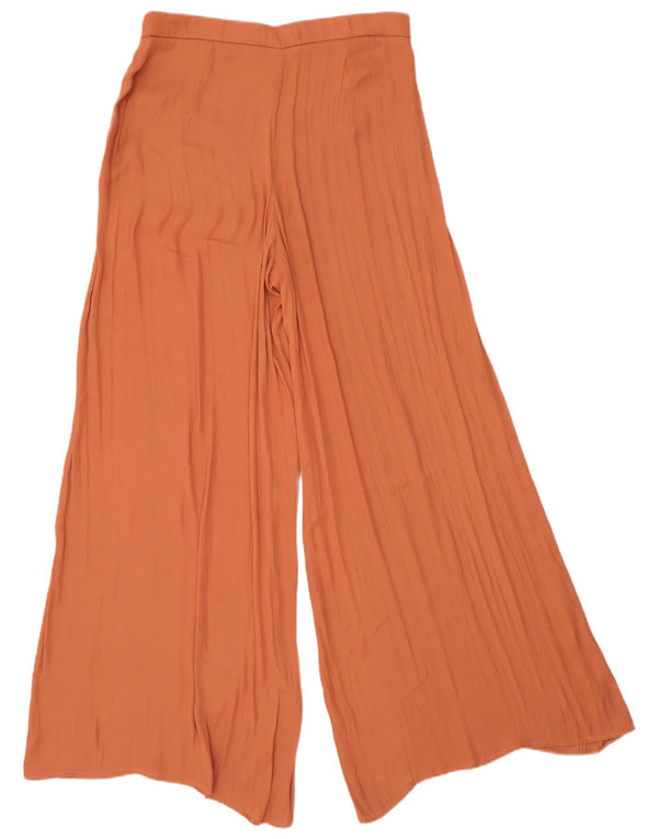 Zara Kvinder Casual Bukser med brede ben Medium W28 L30 Orange