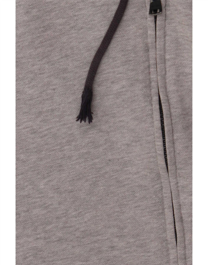 Tommy Hilfiger Mens Graphic Zip Hoodie Sweater Medium Grey Colourblock
