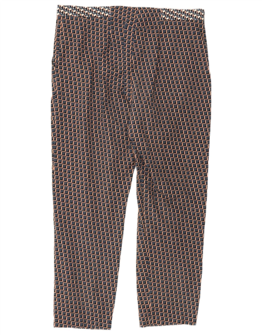 Topshop Womens Cropped Trousers UK 12 Medium W32 L25 Multicoloured