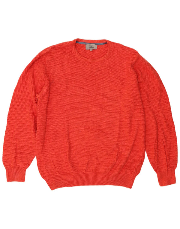 Marks & Spencer herre skræddersyet pasform med rund hals sweater medium rød