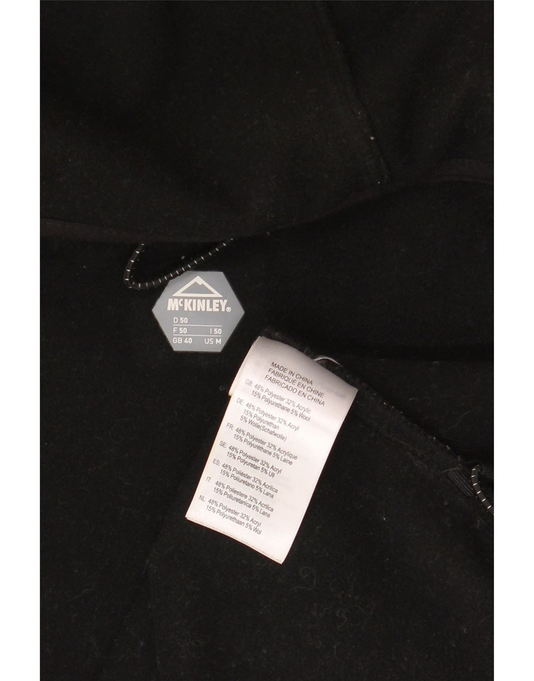 McKinley Mens Hooded Bomber Jacket UK 40 Medium Grey Polyester