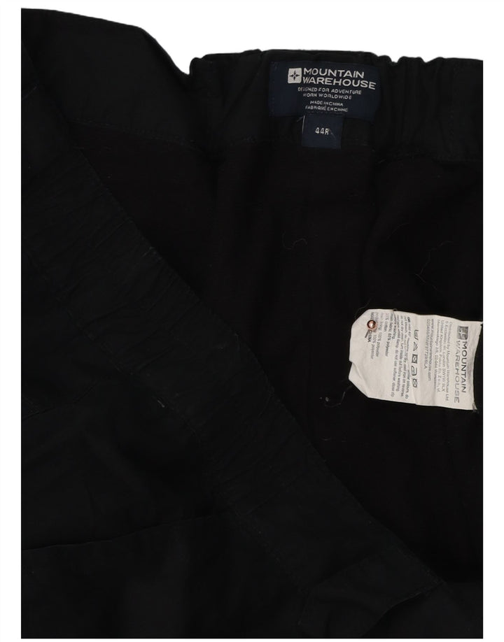 MOUNTAIN WAREHOUSE Mens Straight Cargo Trousers W44 L27  Black Polyester
