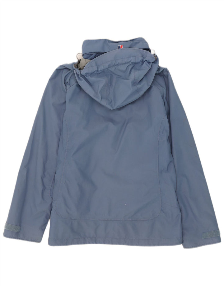 Berghaus Damen-Regenjacke mit Kapuze, UK 12, mittelblaues Nylon