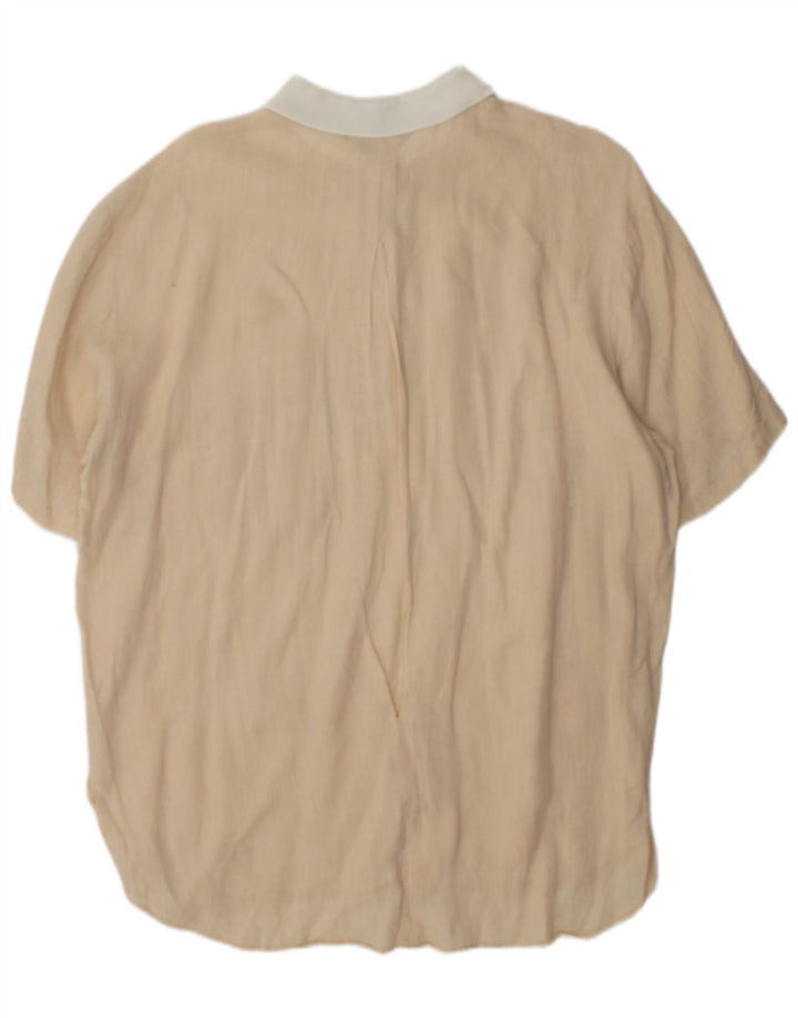 Emanuel Ungaro Herre Kortærmet Pullover Shirt Stor Beige Colourblock