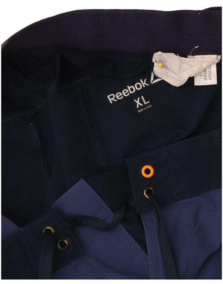 Reebok Herren Badeshorts XL Marineblau Colourblock Polyester