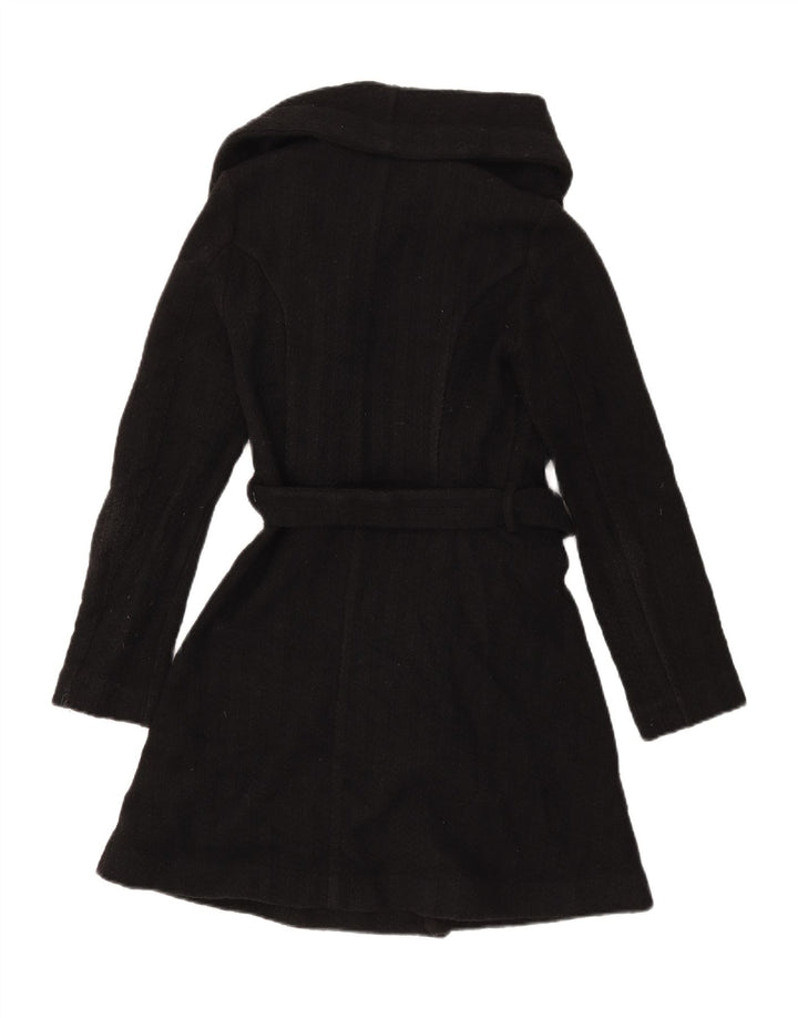 Oasis Womens Overcoat UK 6 XS Black Wool