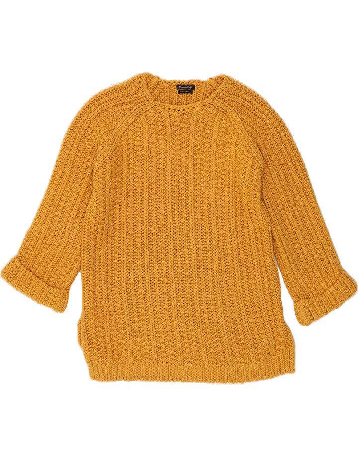 MASSIMO DUTTI Womens Crew Neck Jumper Sweater UK 10 Small Orange Vintage Massimo Dutti and Second-Hand Massimo Dutti from Messina Hembry 